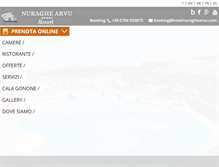 Tablet Screenshot of hotelnuraghearvu.com